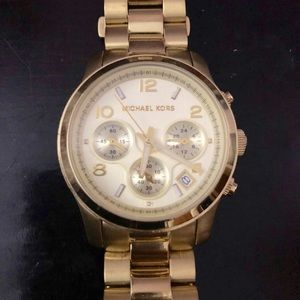 Michael Kors Gold Chronograph Runway Watch